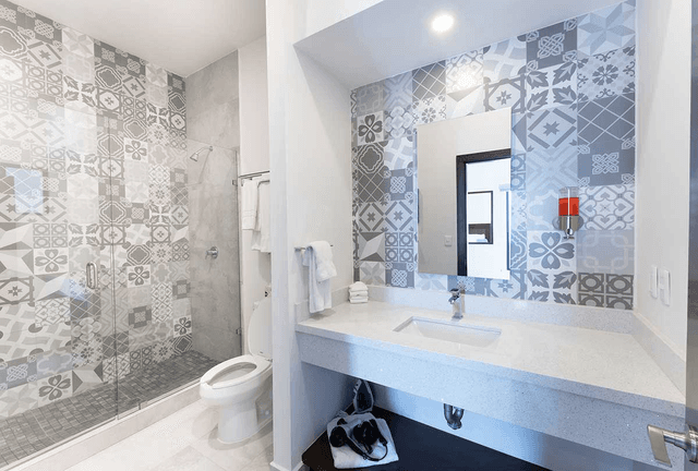Inn at Laguna bathroom with walk-in shower