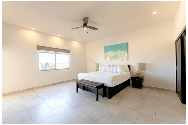 Villa Playa spacious open-concept living and dining area