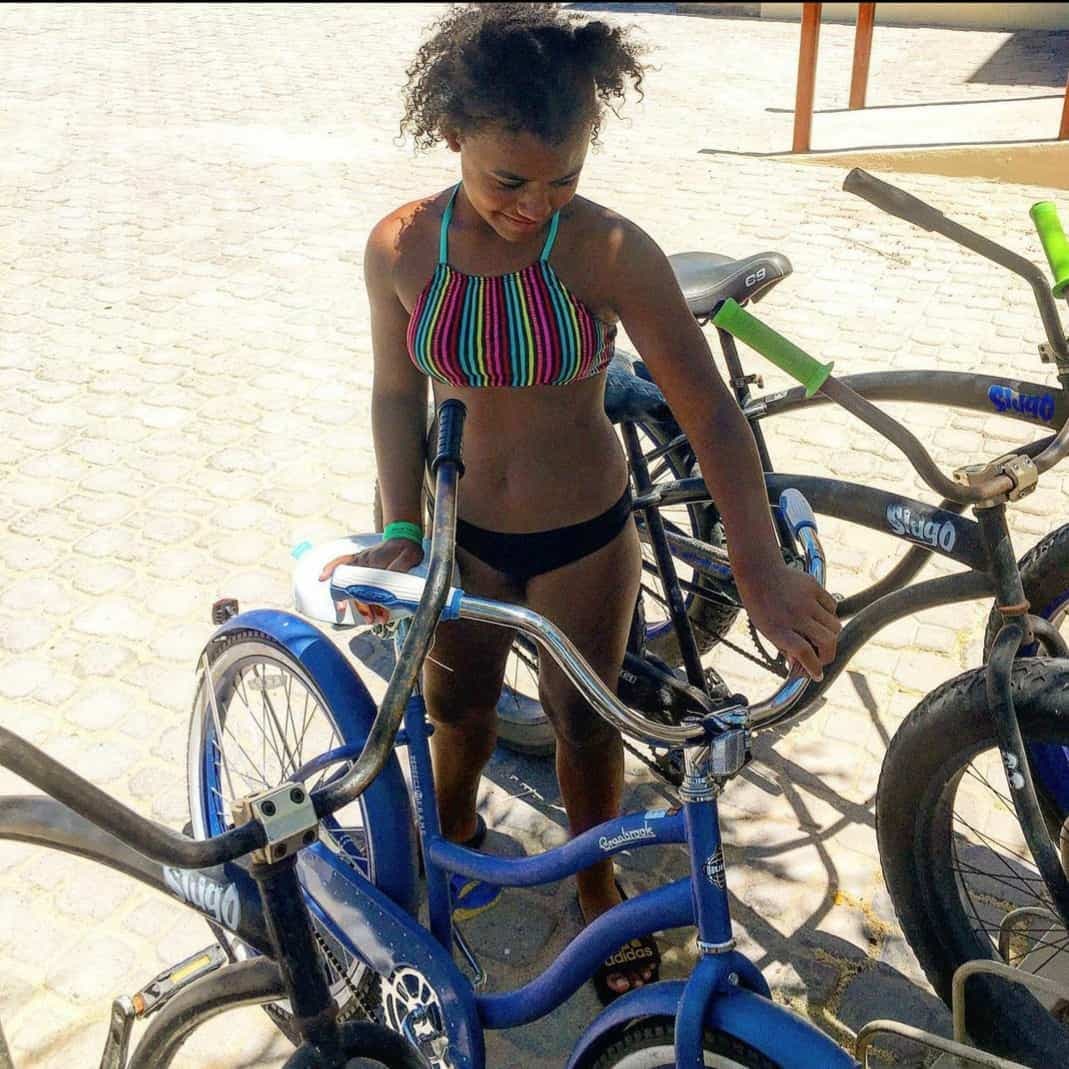 Beach bicycle at the resort