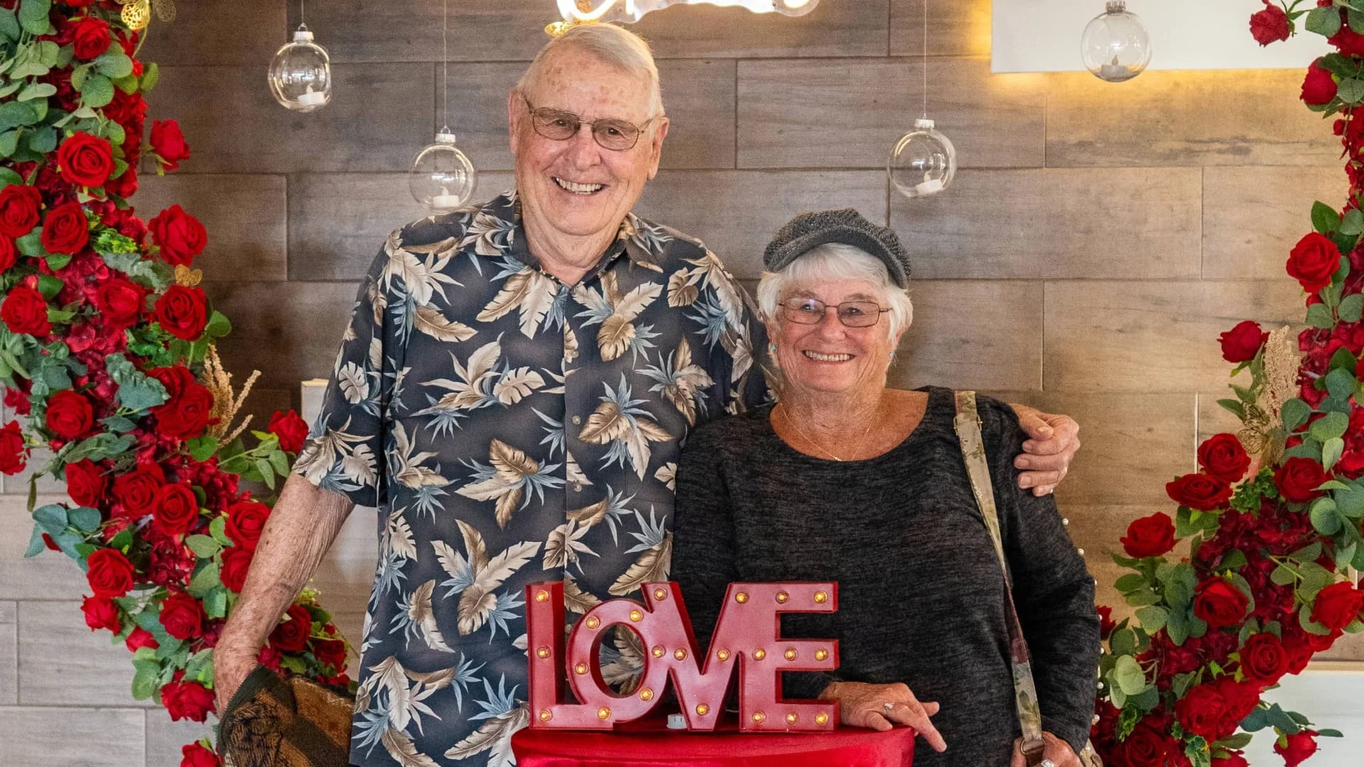 Valentine's Day dinner setting