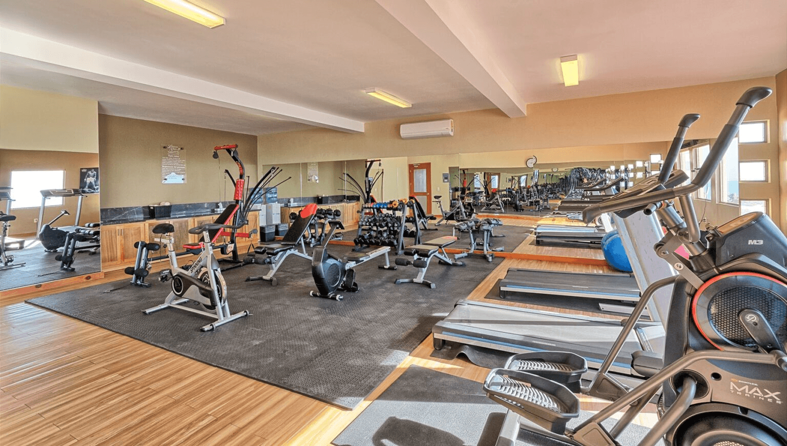 Fitness center gym with ocean views at Laguna Shores Resort Puerto Peñasco
