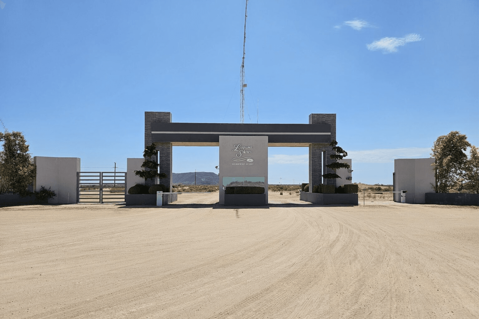 24/7 security gate at Laguna Shores Resort private gated community Rocky Point