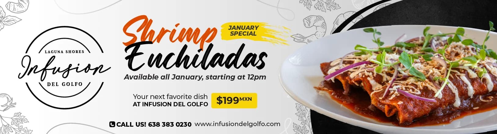 Enchiladas de Camarón - Especial de Enero